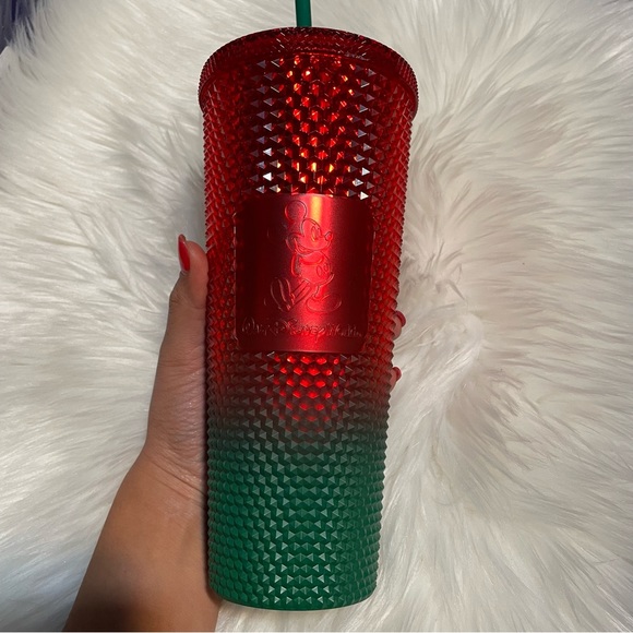 Disney Parks Mickey Christmas Starbucks Tumbler with Straw Walt Disney World NWT - Picture 11 of 13